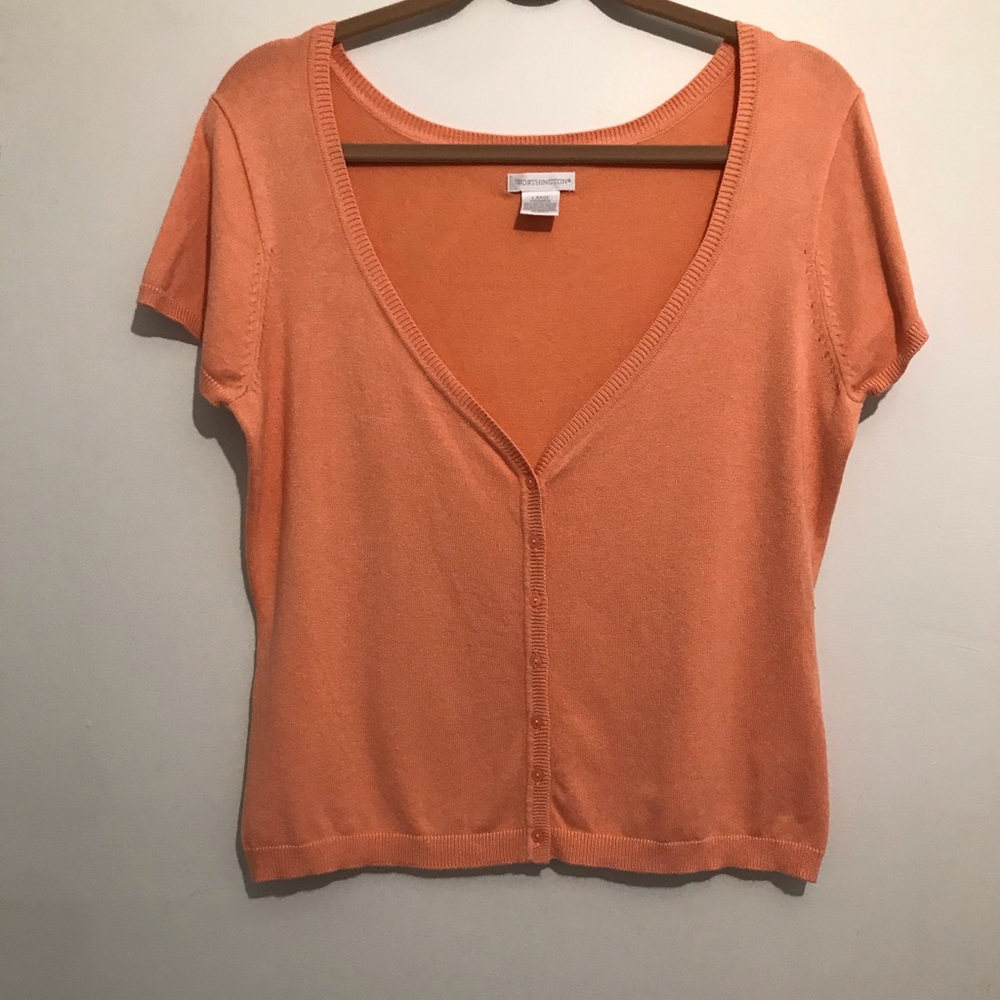 Light orange cropped sweater